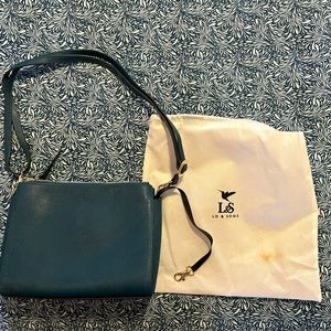 Lo & Sons Pearl leather Crossbody bag in Blue